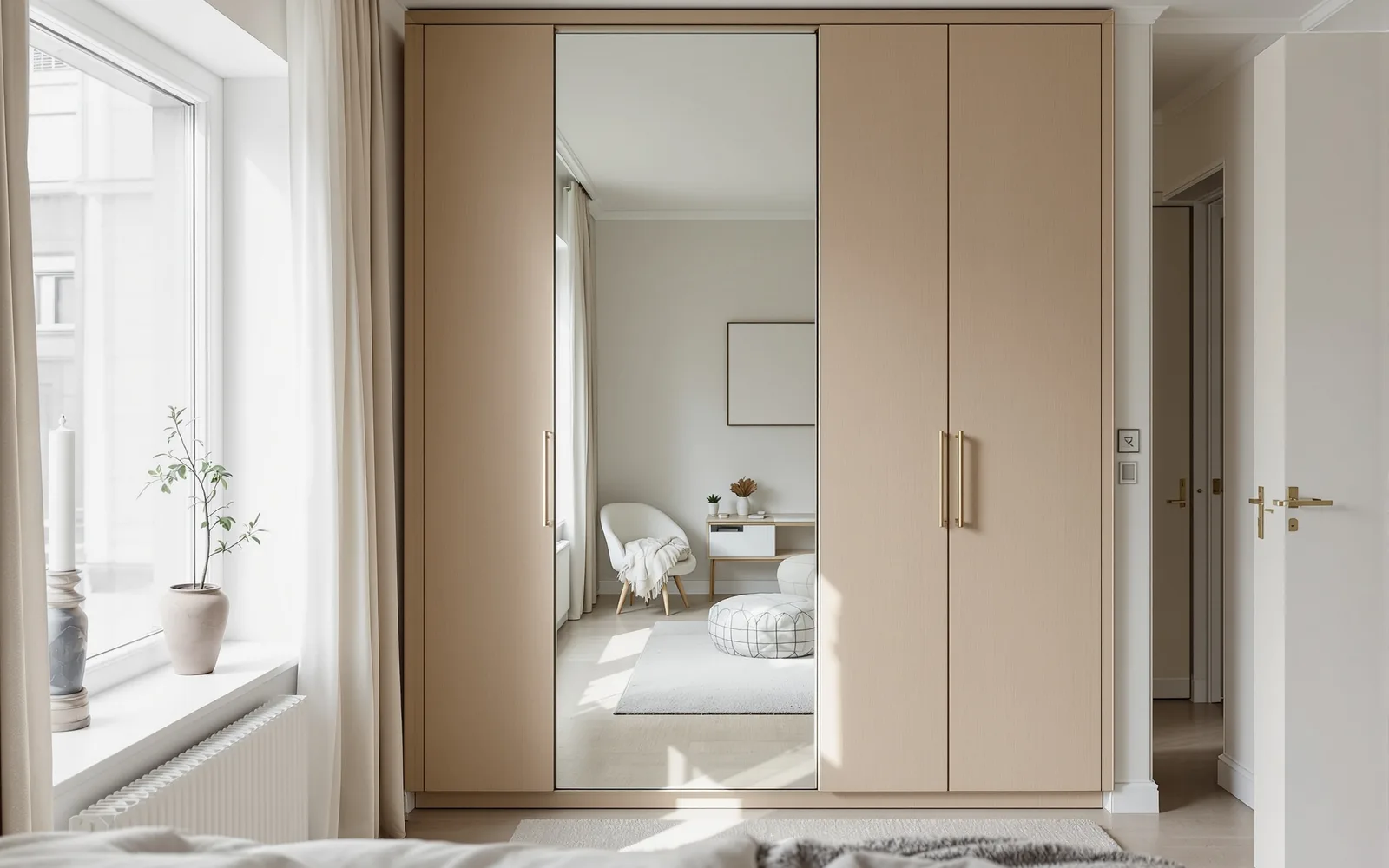 Dressing avec grand miroir sur mesure — Clarté Vitrerie
